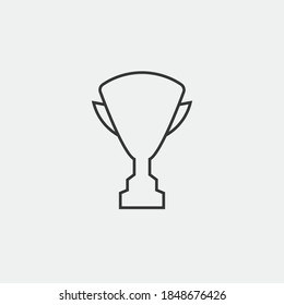 trophy cup vector icon achievement
