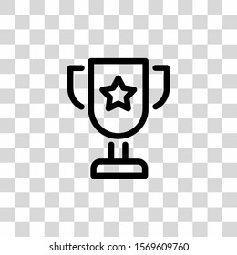 Trophy cup vector icon. Award, winning symbol.