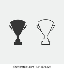 Trophäe-Cup-Vektorsymbol-Preis