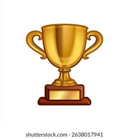 Trophy cup vector icon. Emoji trophy icon. Trophy cup, award, vector icon. Champion cup winner trophy award, vector 10 eps.