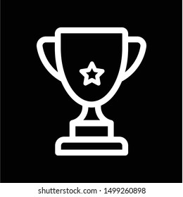 Trophy cup vector icon eps 10. Simple winner symbol. EPS 10, Premium.