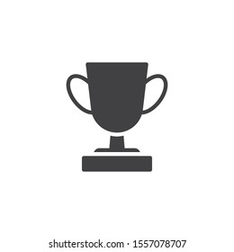 Trophy cup vector icon. filled flat sign for mobile concept and web design. Award cup glyph icon. Symbol, logo illustration. Vector graphics