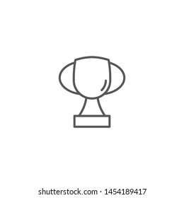 Trophy cup vector icon isolated on white background