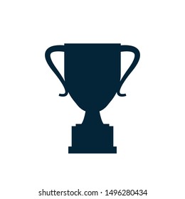 Trophy cup vector icon on white backgruond ,Simple winner symbol