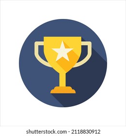 Diseño de símbolo de icono vectorial de copa trofeo