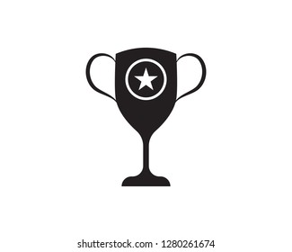 Trophy cup vector icon winner symbol illustration