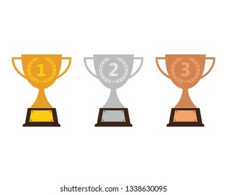 Trophy cup vector icon winner symbol