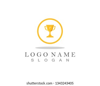 Trophy cup vector icon winner symbol illustration