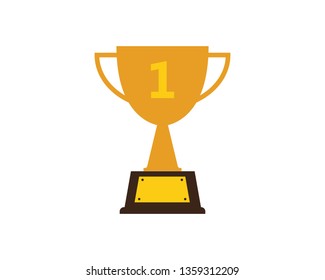 Trophy cup vector icon winner symbol 