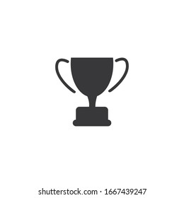 Trophy cup vector icon winner symbol