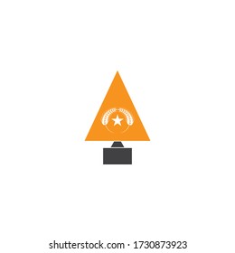 Trophy cup vector icon winner symbol