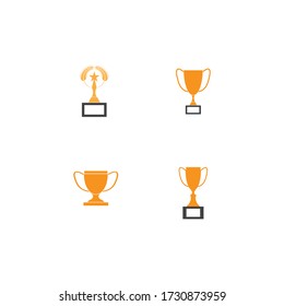 Trophy cup vector icon winner symbol