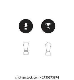 Trophy cup vector icon winner symbol
