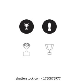 Trophy cup vector icon winner symbol