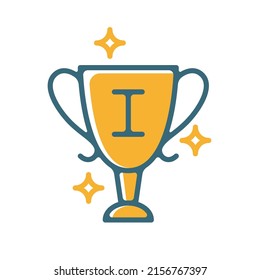 Trophy Cup Vector Icon. Winner's Cup Symbol, Pictogram, Sign. Isolated.