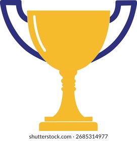 Trophy cup vector illustration, award icon for sports, competition, success, achievement, championship, and victory recognition design