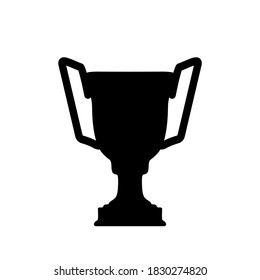Trophy cup vector illustration. Black and white logo