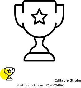 Trophy Cup Vector Line Icon