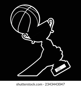 Trophy cup vector silhouette icon isolated on black background. Simple winner symbol.
