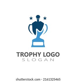 Trophy cup vector winner icon logo design image template