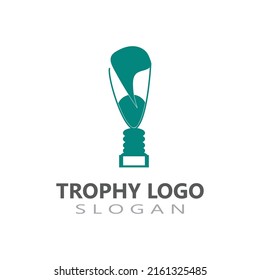 Trophy cup vector winner icon logo design image template