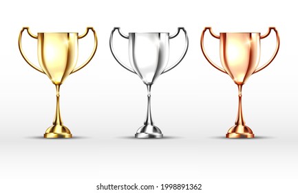 Trophy cup Winner award banner vector illustration
