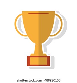 Trophy cup of winner concept 