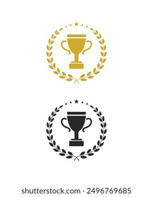 Trophy cup winner gold cup stock illustration