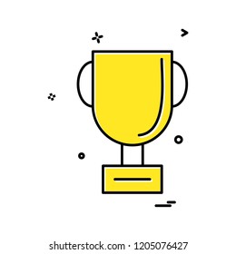 trophy cup winner icon vector design