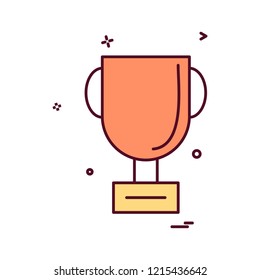 trophy cup winner icon vector design