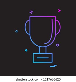 trophy cup winner icon vector design