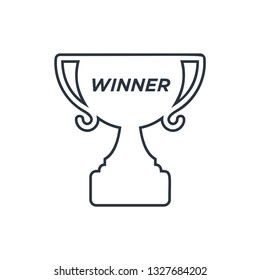 Trophy cup winner icon vector