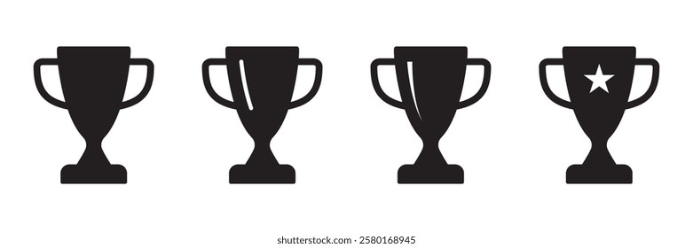 Trophy cup, winner cup icon, victory cup icon. Reward symbol sign for web and mobile.