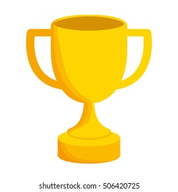 trophy cup winner isolated icon vector illustration design