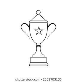 Trophy cup, winner cup, victory cup icon. Reward symbol sign for web and mobile
