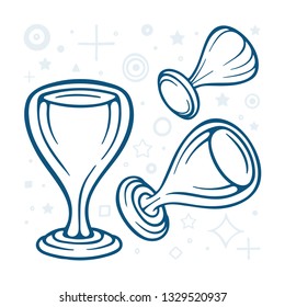 Trophy cup. Winners cup hand drawn vector illustrations set.
Golden awards sketch drawing icons.
Different doodle design elements.
