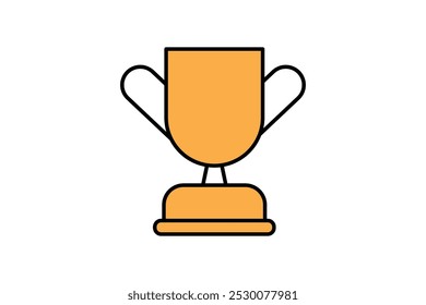 Taza de trofeo para el icono de Vector ganador 