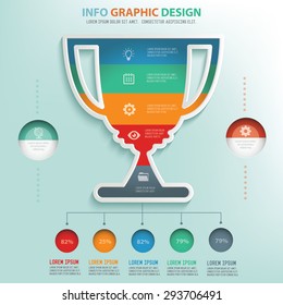 Diseño gráfico de información de diseño de trofeos,vector limpio