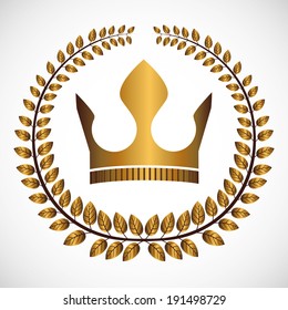 Trophy design over white background, vector illustration