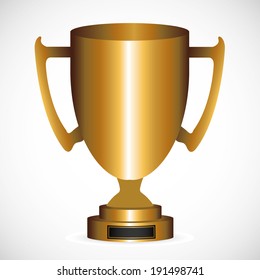Trophy design over white background, vector illustration