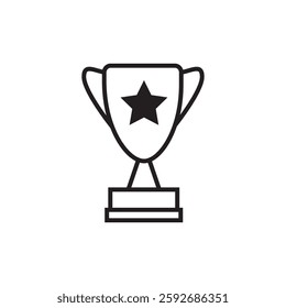 trophy design template icon vector illustration