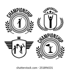 Trophy design, vector illustration.