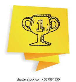 Trophy doodle drawing