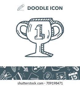Trophy doodle drawing