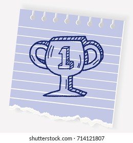 Trophy doodle drawing