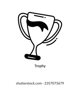 Trophy doodle Icon Design illustration. School and Study Symbol on White background EPS 10 File 