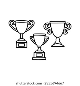 Trophy-Doodle-Symbol, Vektorgrafik