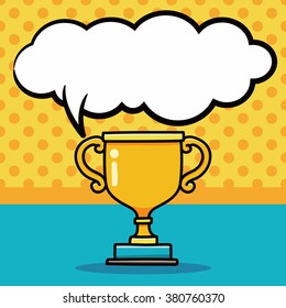 Trophy doodle, speech bubble