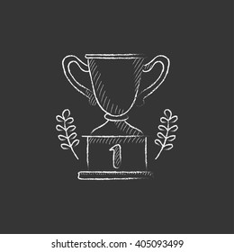 Trofeo. Dibujado en un icono de tiza.