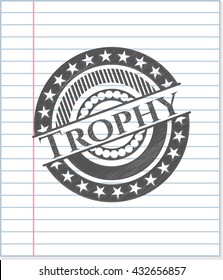 Trophy drawn in pencil